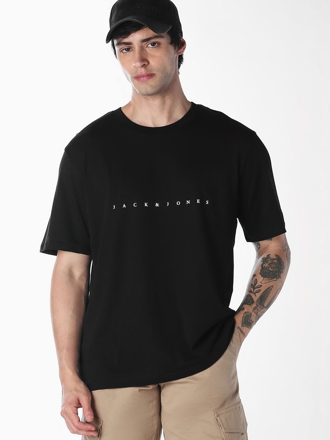 Jack & Jones Jack & Jones Men Brand Logo Printed Boxy T-shirt