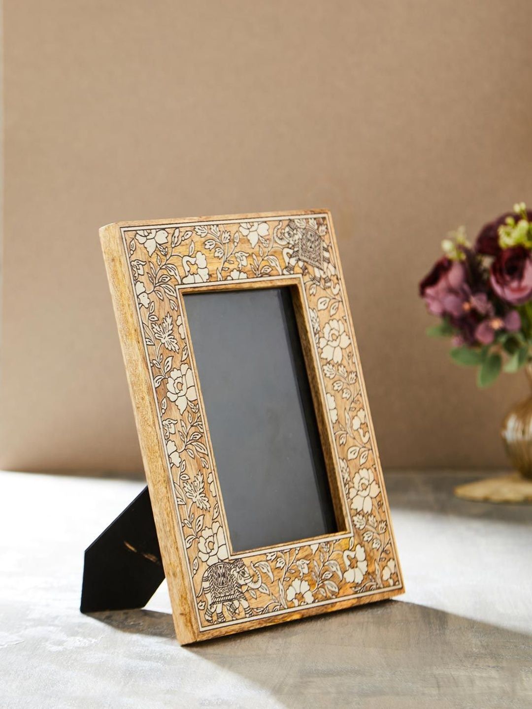 Fabindia Fabindia White & Cream-Coloured 1 Pieces Wood Table Photo Frames