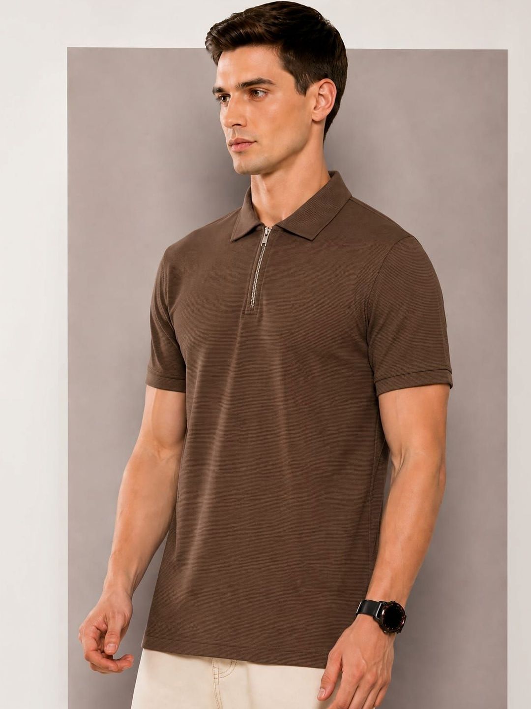 UTCV Men Polo Collar T-shirt