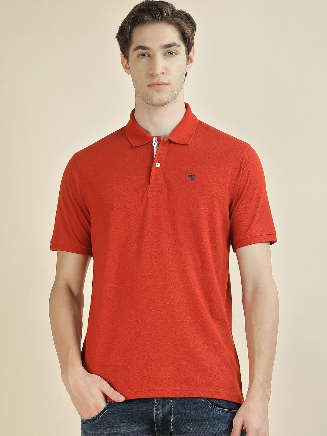 Cantabil Men Polo Collar T-shirt