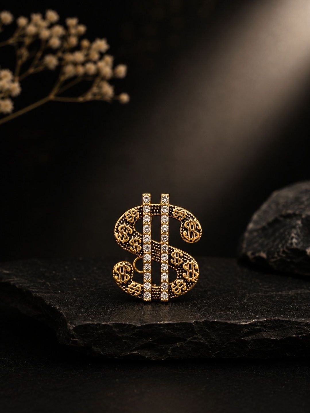 Mali Fionna Mali Fionna Gold-Toned Plated Alloy Brooch