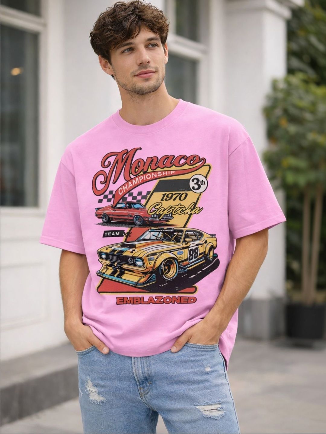 CAPTCHA Men Printed Pure Cotton T-shirt