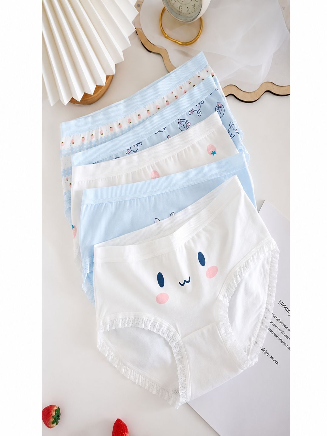 DressBerry Women Printed Frills Assorted Basic Briefs