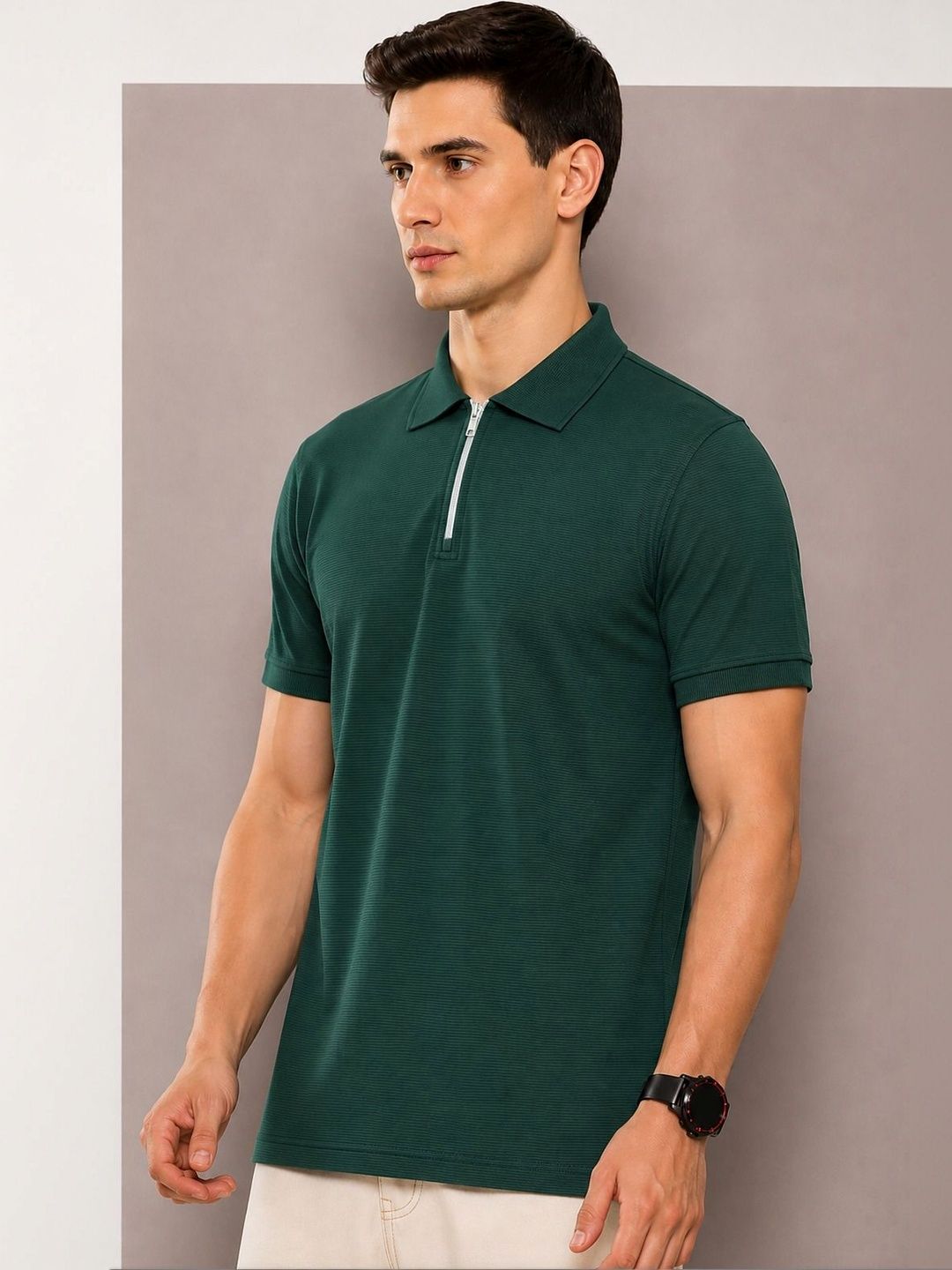 UTCV Men Polo Collar T-shirt