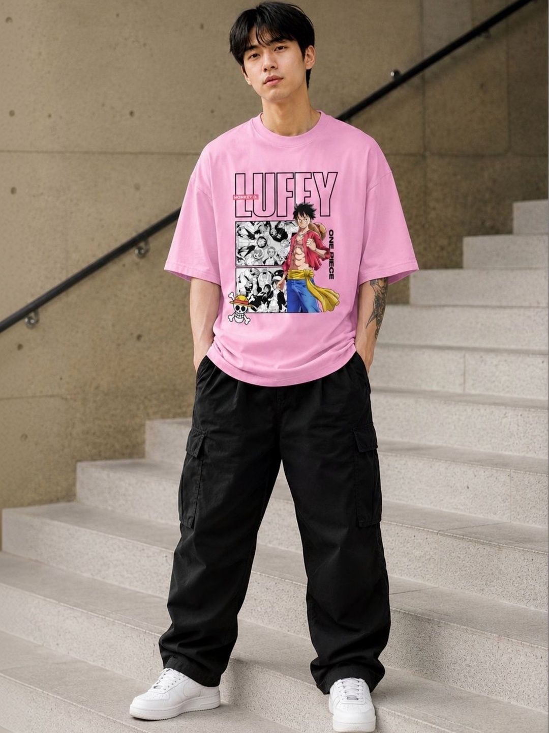 CAPTCHA Men Printed Drop-Shoulder Sleeves Pure Cotton T-shirt
