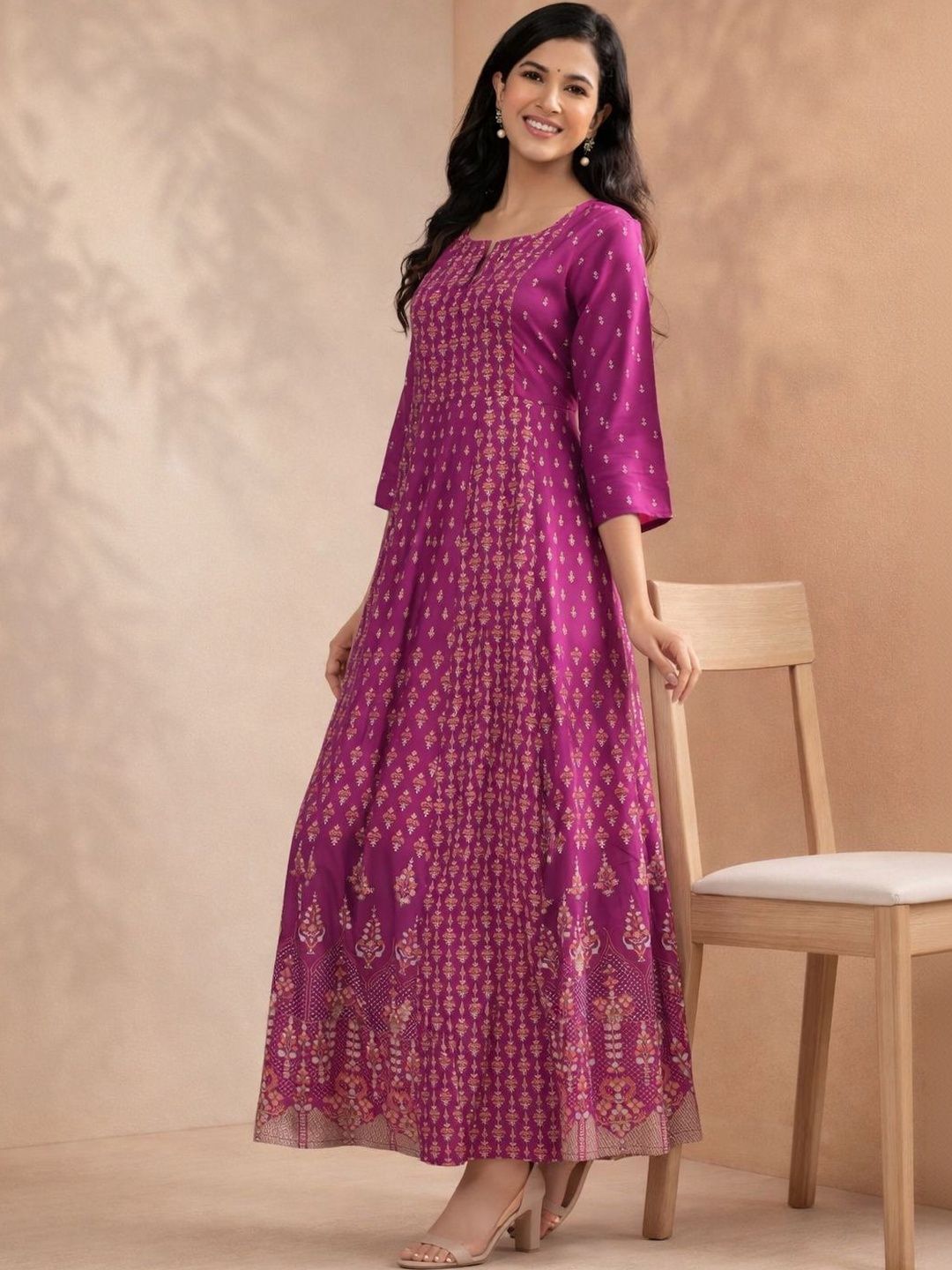 HERE&NOW X Minu Fashions Ethnic Motifs Printed Kurti
