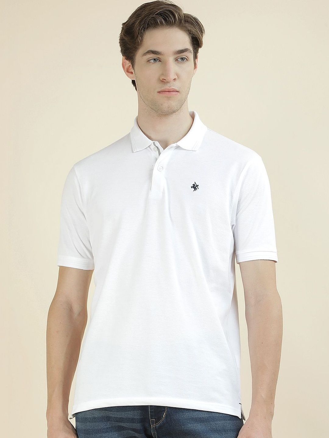 Cantabil Men Brand Logo Polo Collar T-shirt