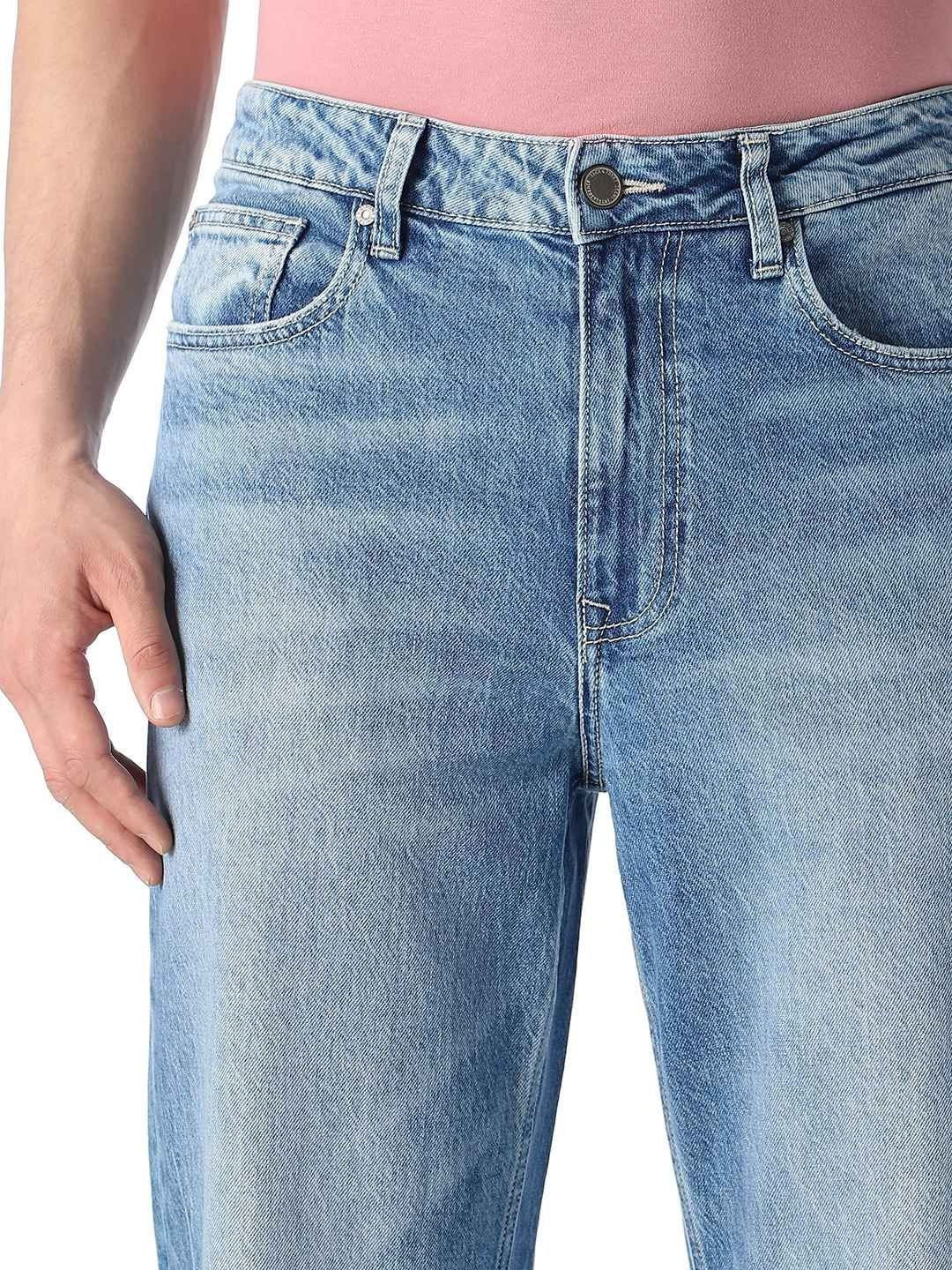 Wide Leg Low-Rise Light Fade Stretchable Jeans