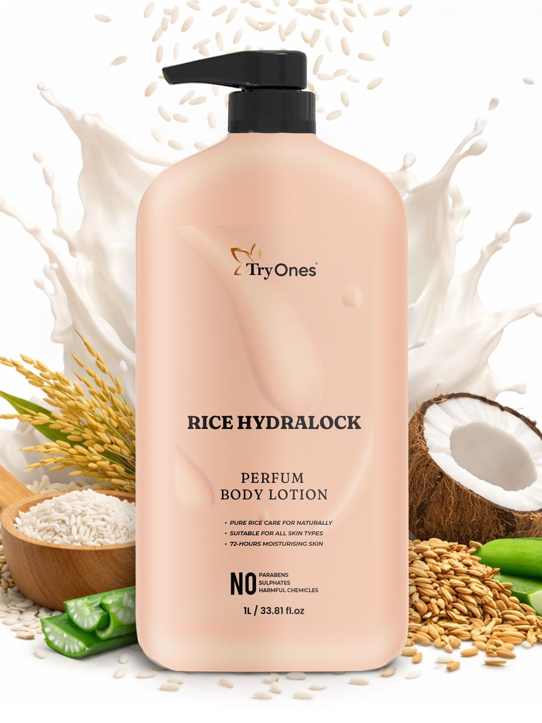 TRYONES Rice Hydralock Perfume Body Lotion - 1L