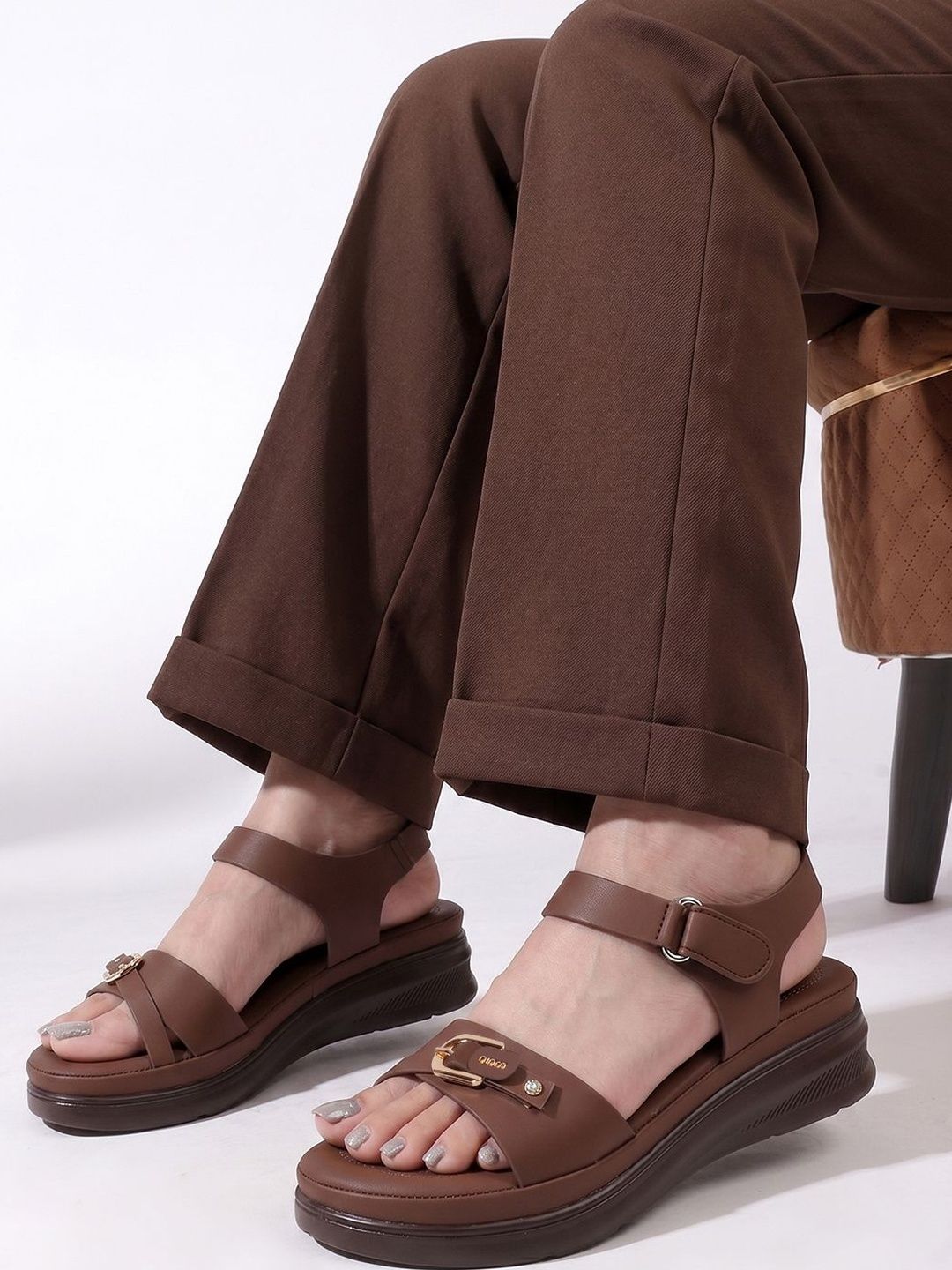 Mast & Harbour Mast & Harbour Comfort Sandals with Buckles