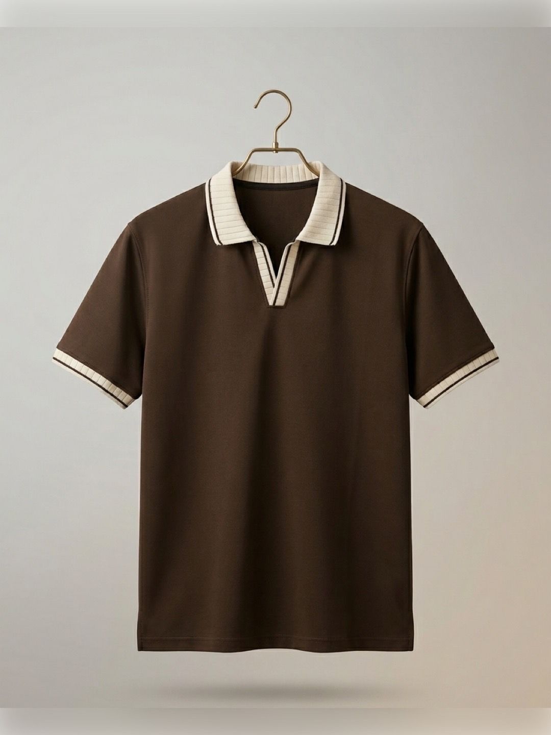 HERE&NOW Men Polo Collar T-shirt