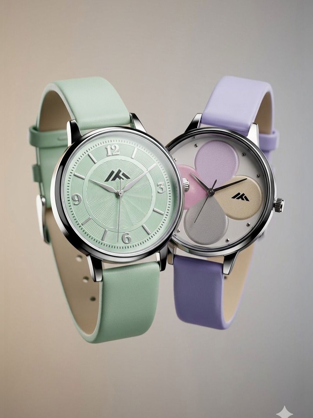 VIRAKTI Women Brass Dial & Straps Analogue Watch G-17-LITE GREEN-G-35-PURPLE-COMBO VIR