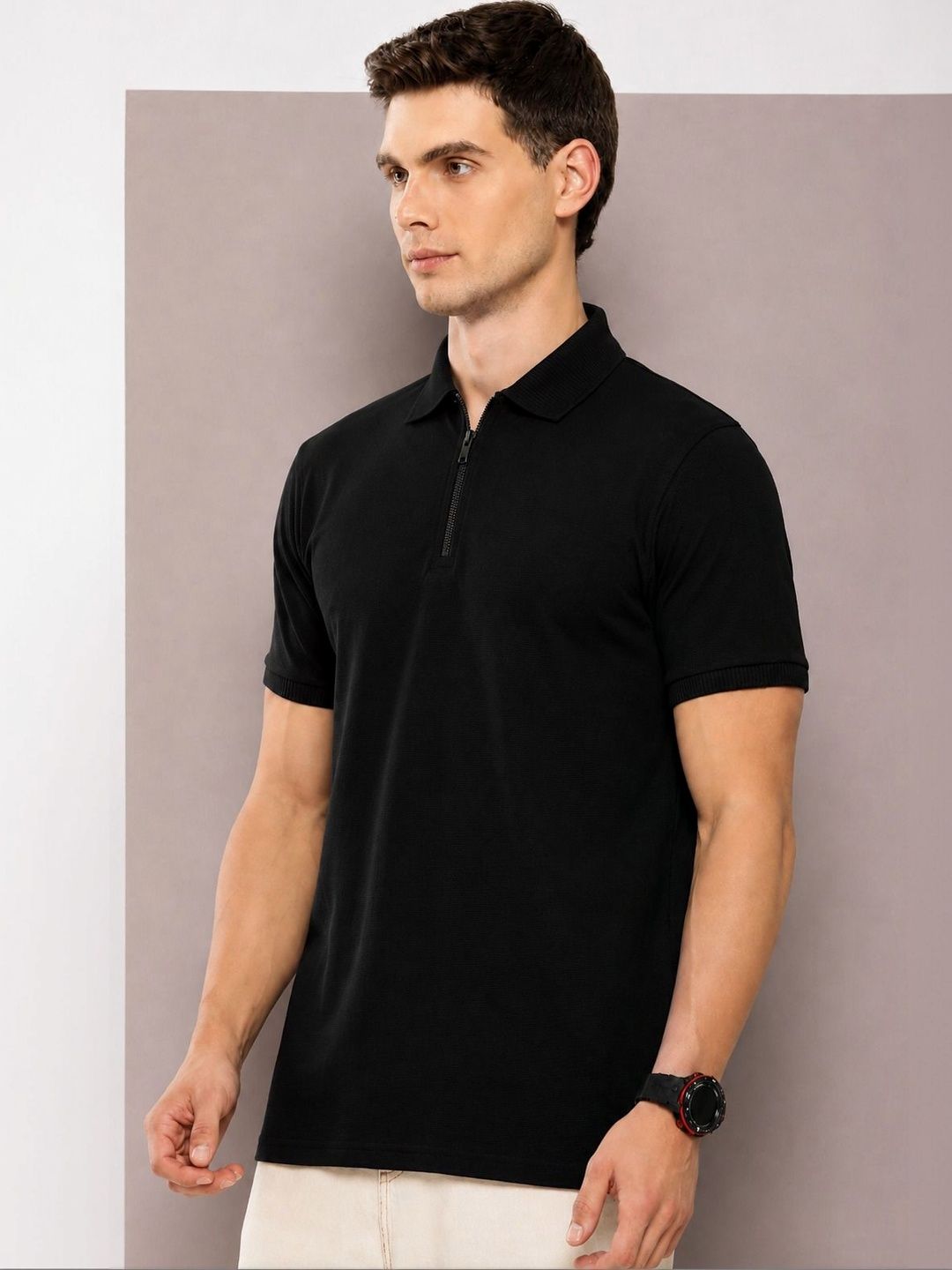 UTCV Men Polo Collar T-shirt