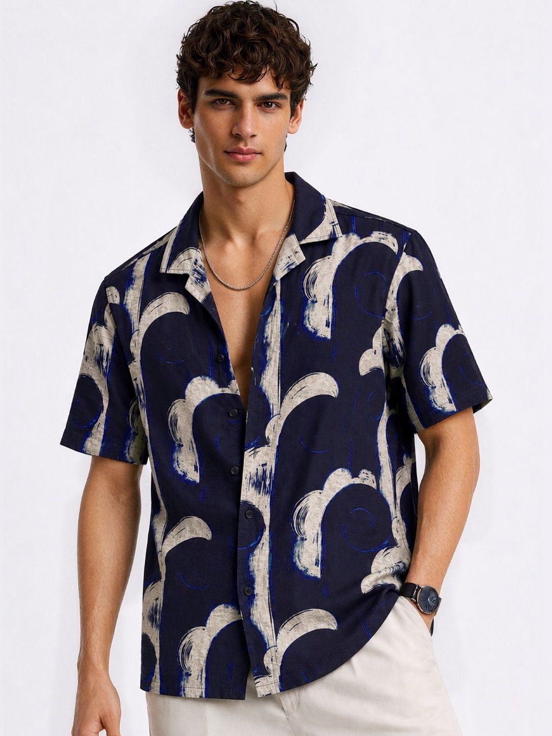 ADRO Men Relaxed Printed Casual Shirt
