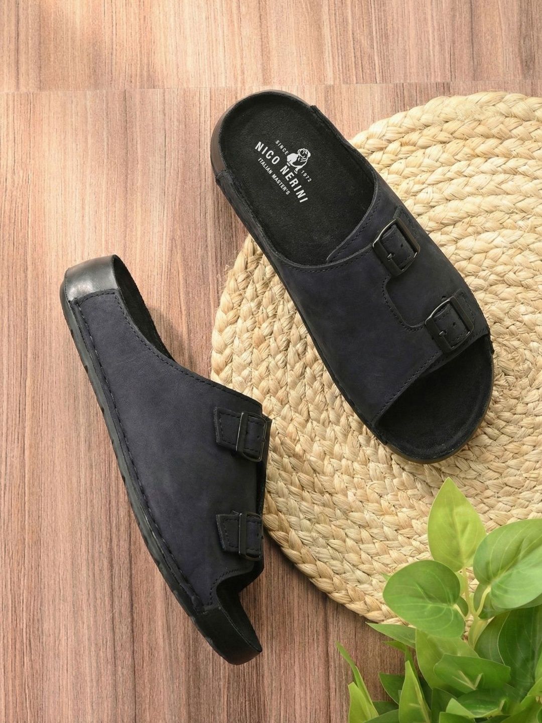 NICO NERINI Men Leather Comfort Sandals