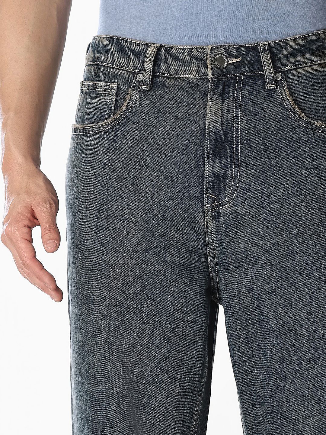 Wide Leg Low-Rise Light Fade Jeans