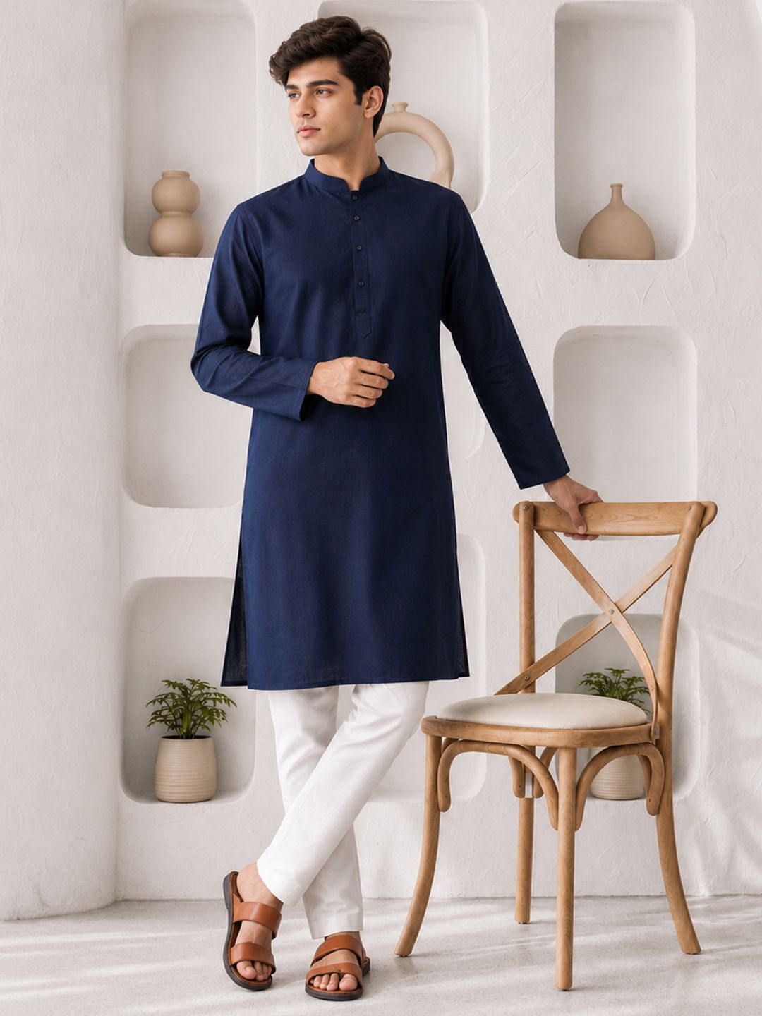 Anouk Mirage Mandarin Collar Straight Kurta