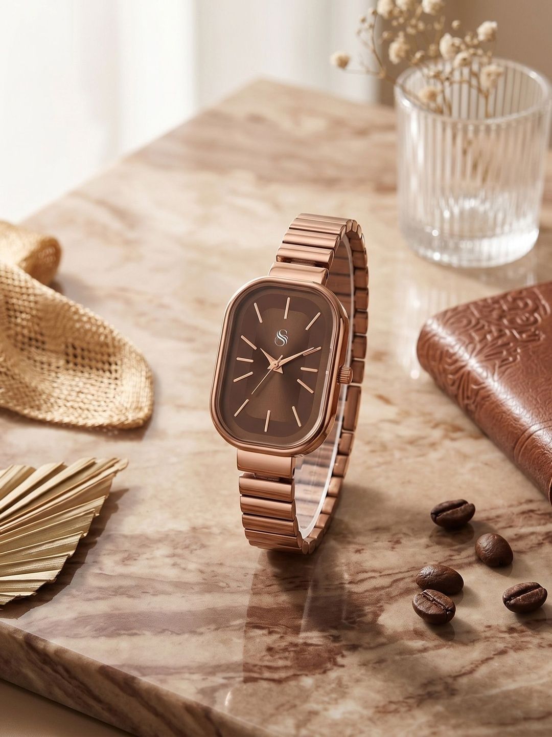 Shocknshop Women Dial & Bracelet Style Straps Analogue Watch WCH191Brown