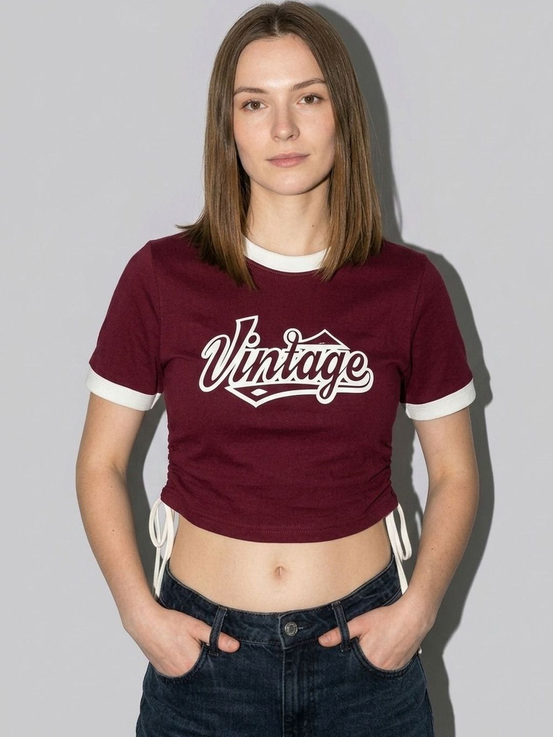 STRV STRV Print Cotton Crop Top