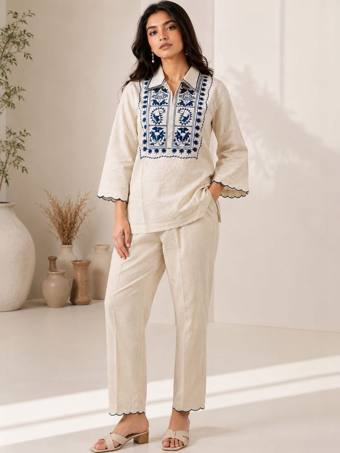 Ilaaha Embroidered Tunic with Trousers
