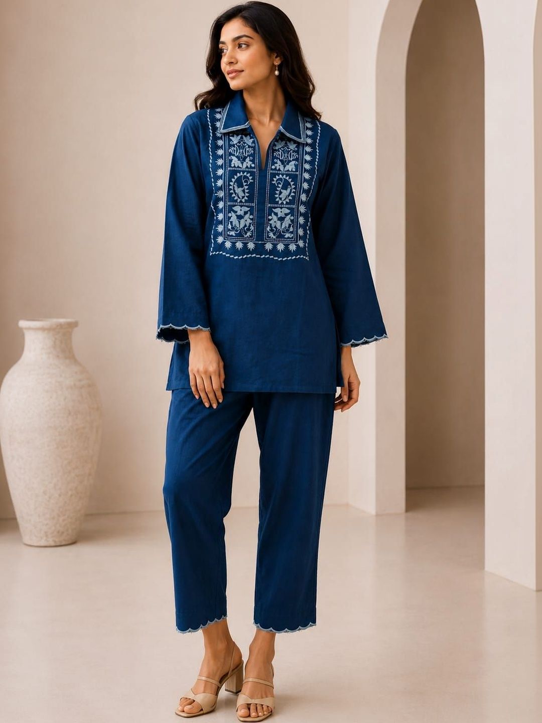 Ilaaha Embroidered Tunic with Trousers