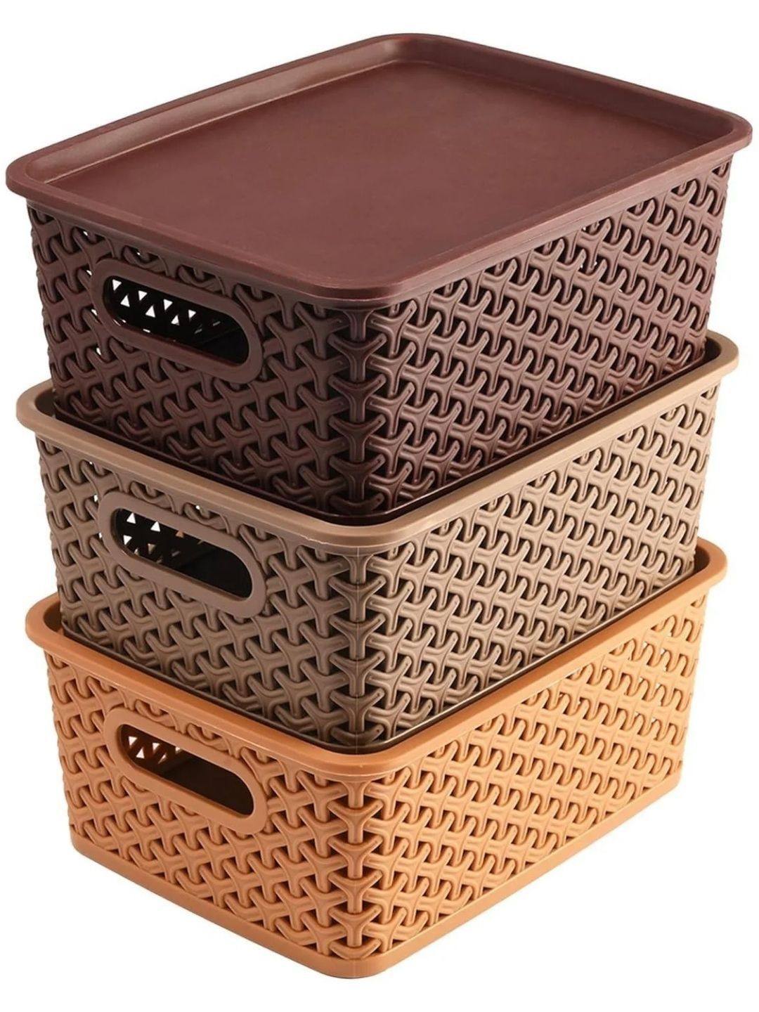 Myntra Elegant Homes Multicoloured Set of 3 Regular Multi-Utility Organisers