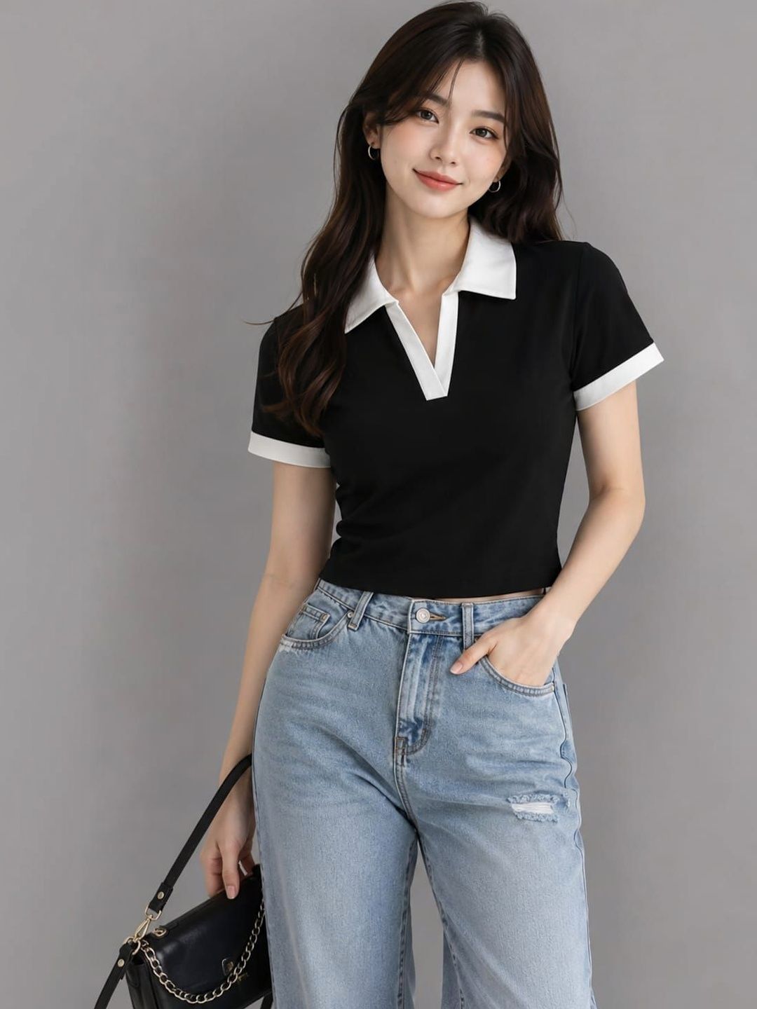 ZEROZABAR Cotton Blend Crop Top