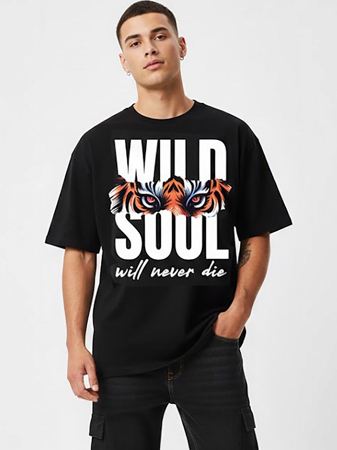 Trihi Fashion Men Printed T-shirt