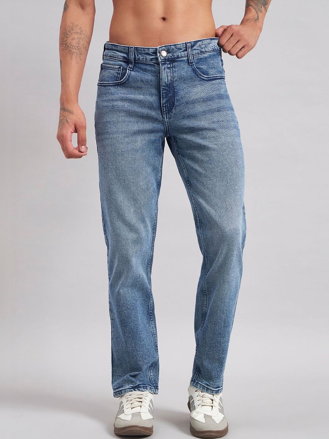 Sand Dunes Men Jean Straight Fit Mid-Rise Light Fade Jeans