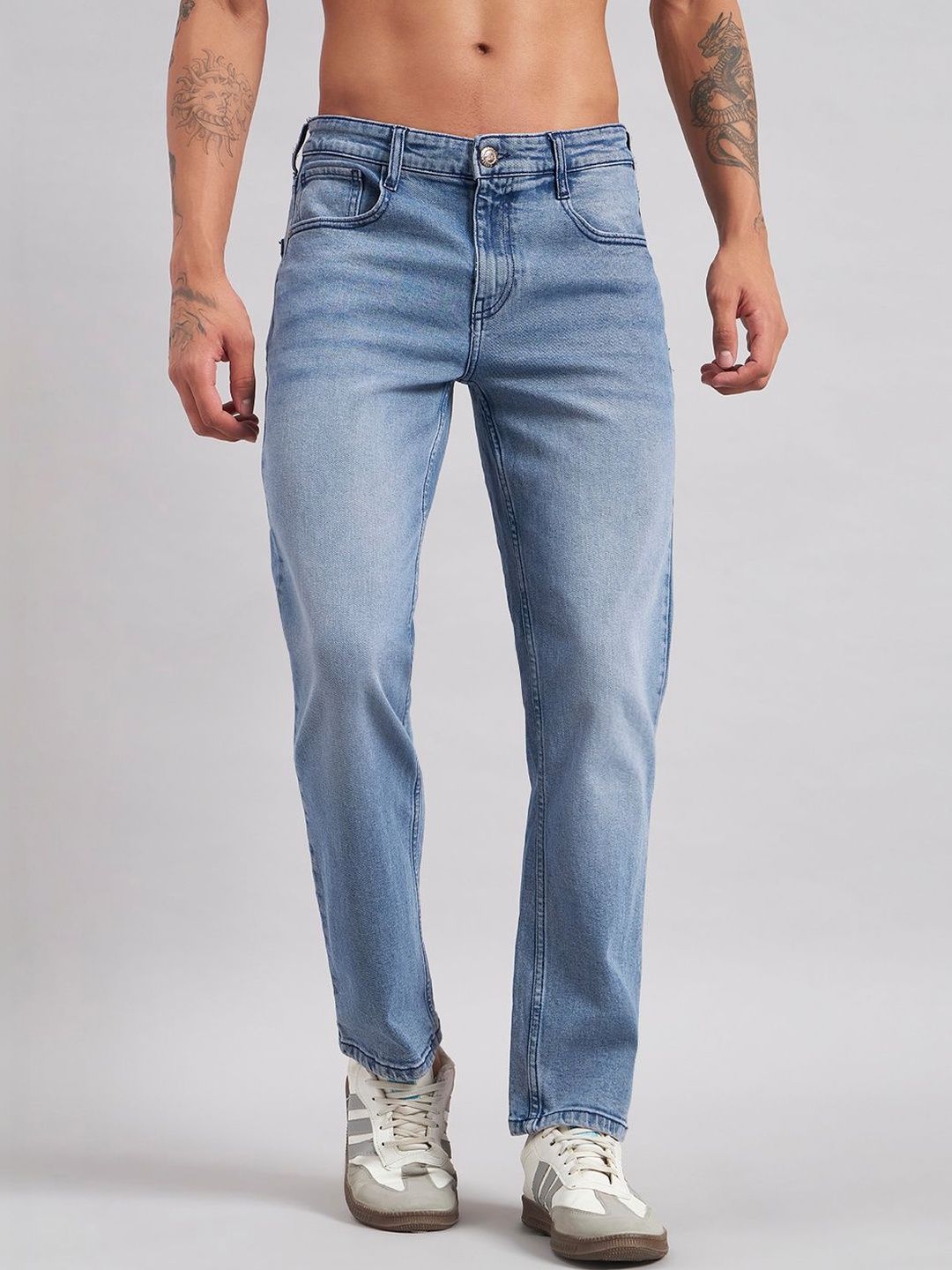 Sand Dunes Men Jean Straight Fit Mid-Rise Light Fade Jeans