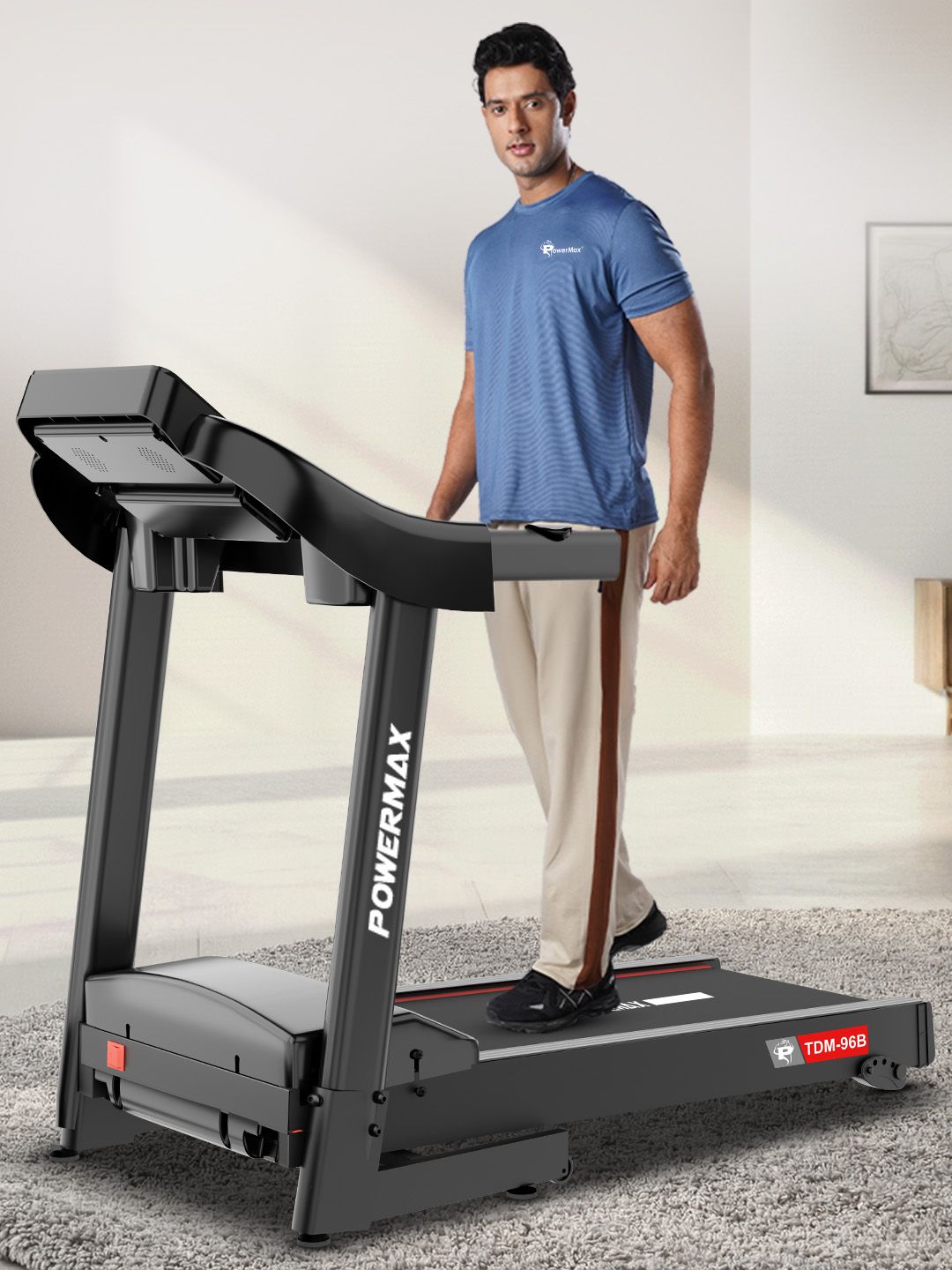PowerMax Fitness PowerMax Fitness TDM-96B 4HP Treadmill LED Display For Home Workout