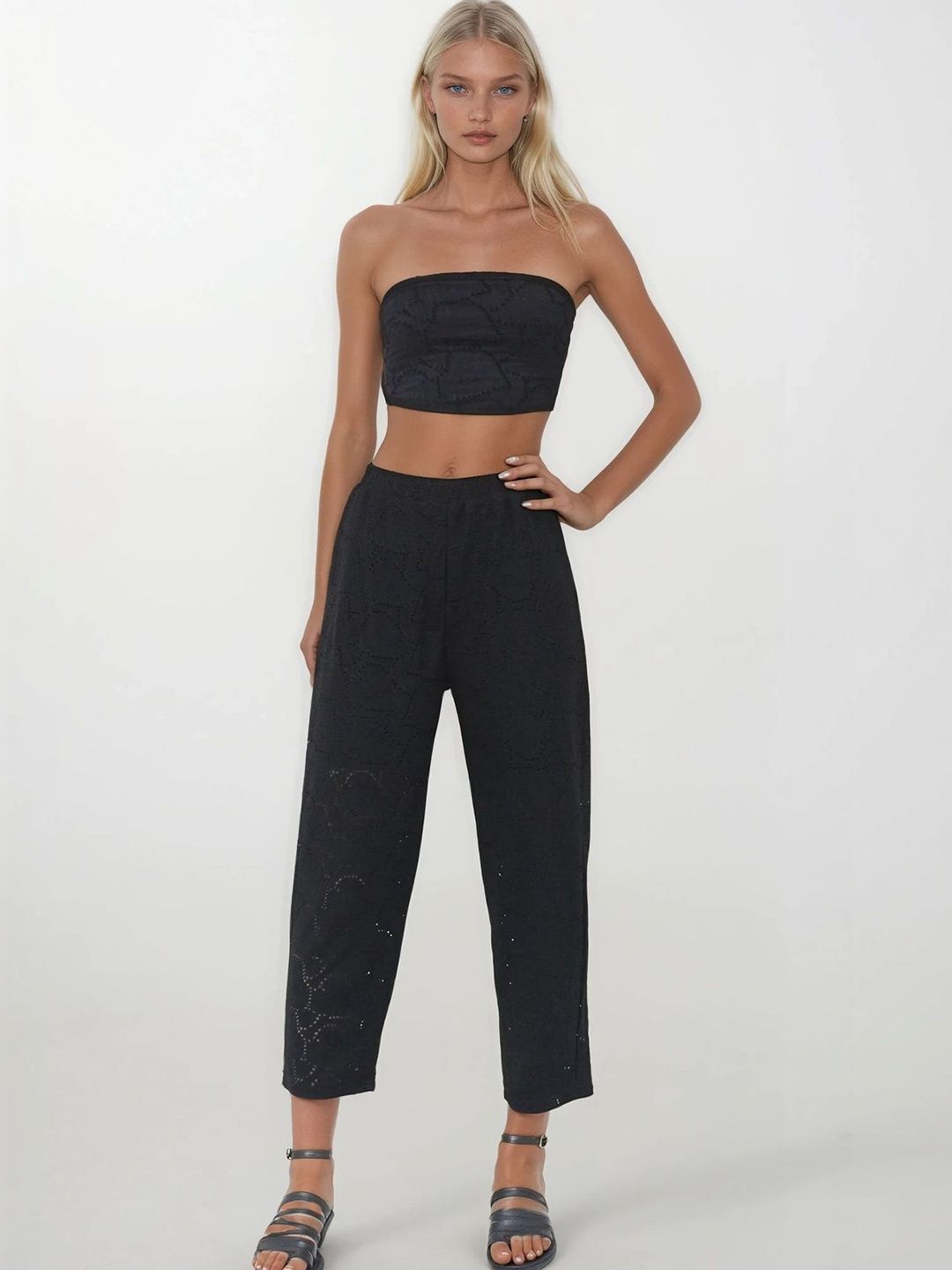 Trend Alacati stili Women Top with Trousers