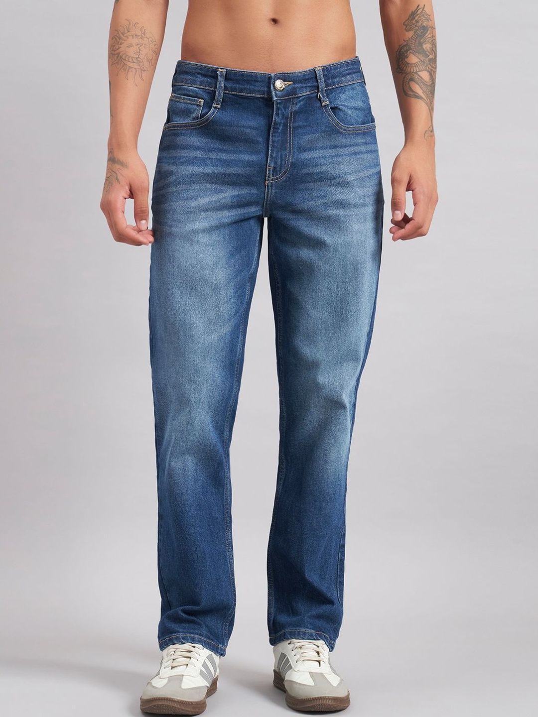 Sand Dunes Men Jean Straight Fit Mid-Rise Light Fade Jeans