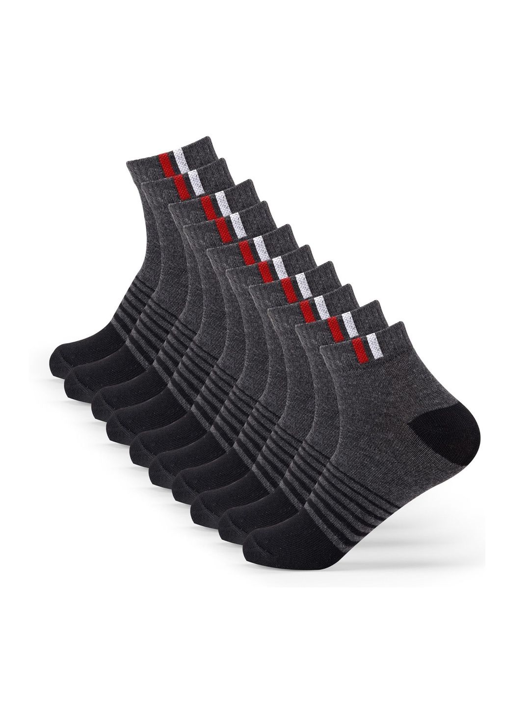 akeet trend Men Pack of 5 Cotton Assorted Striped Ankle Length Socks