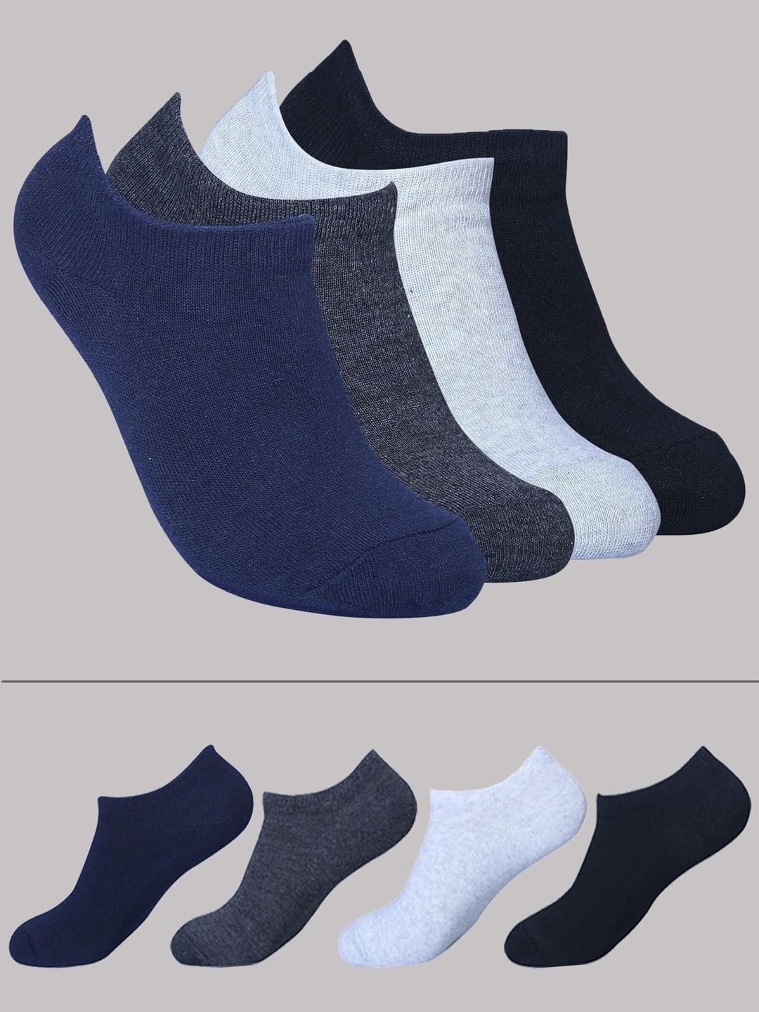 akeet trend Men Pack of 5 Cotton Assorted Shoe Liners Socks