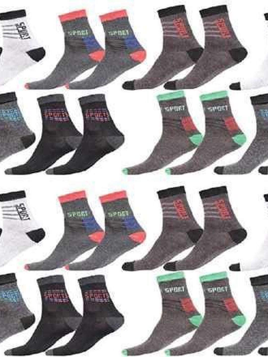 Akeeta Men Pack of 6 Cotton Assorted Patterned Ankle Length Socks