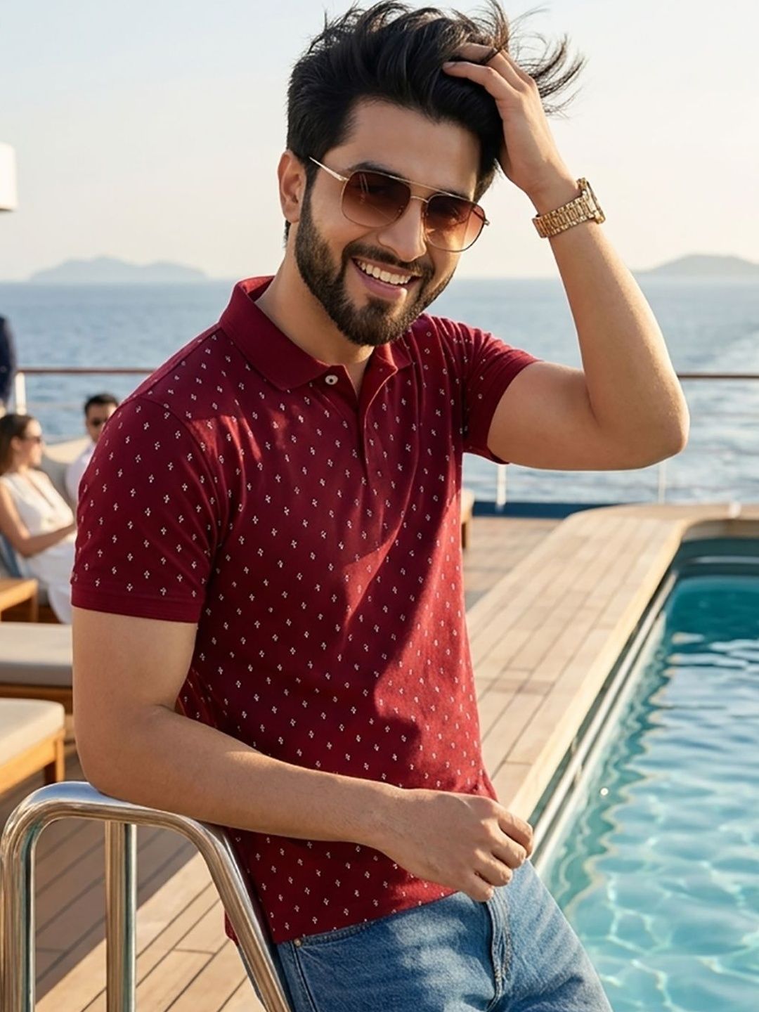 Kook N Keech Conversational Printed Polo Collar T-shirt