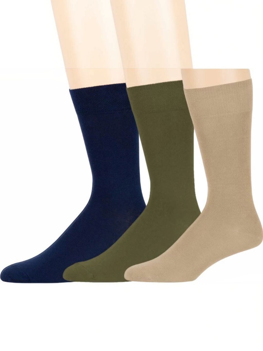 Akeeta Men Pack of 3 Cotton Assorted Calf Length Socks