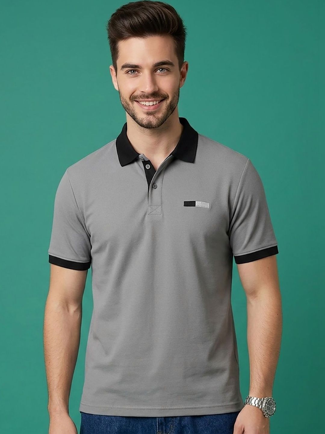 Mast & Harbour Polo Collar Short Sleeves T-shirt