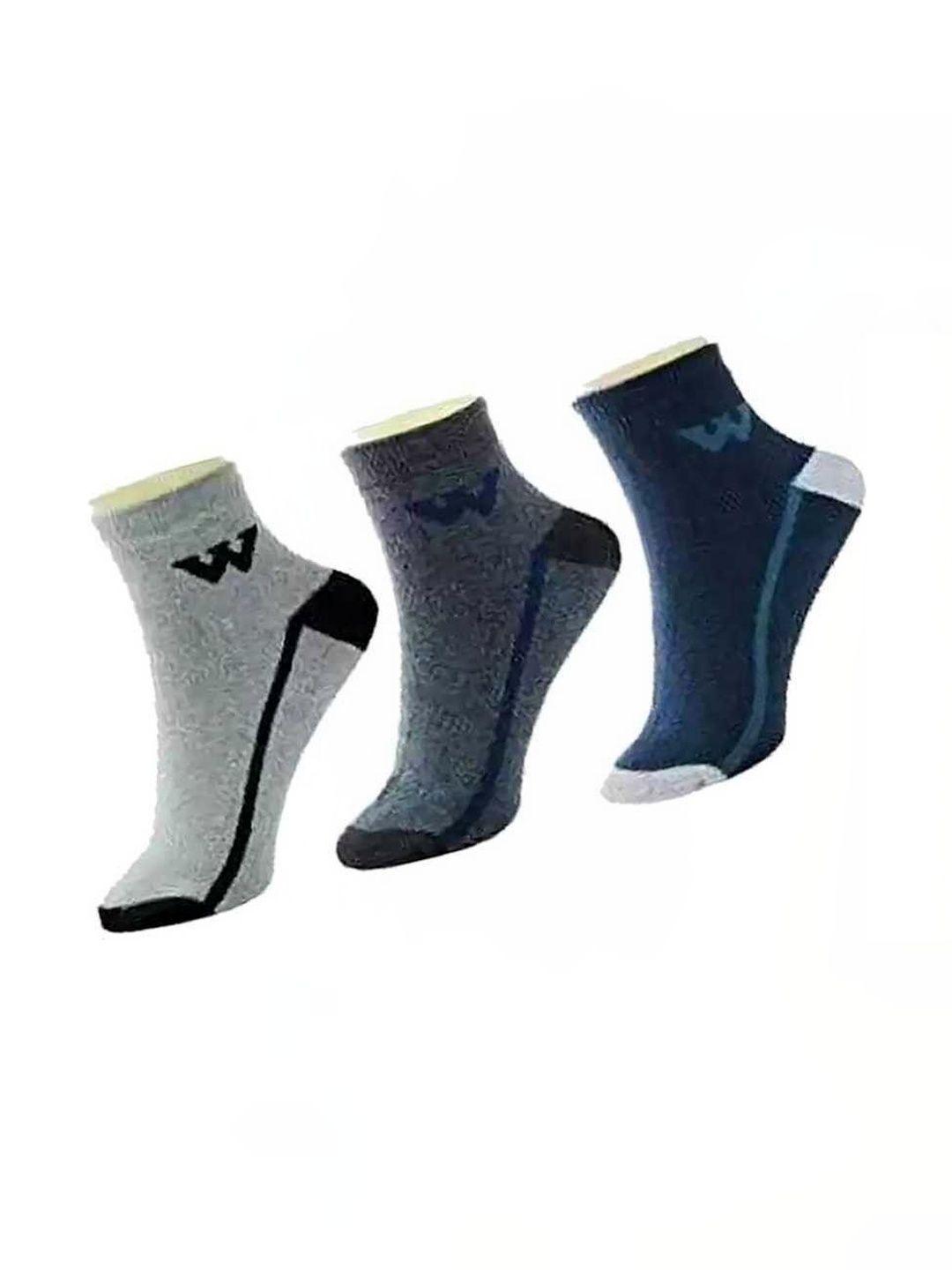 akeet trend Men Pack of 3 Cotton Assorted Colourblocked Ankle Length Socks