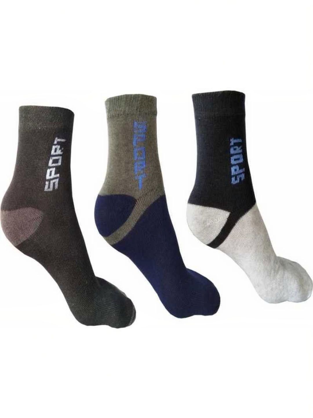 akeet trend Men Pack of 3 Cotton Assorted Colourblocked Ankle Length Socks