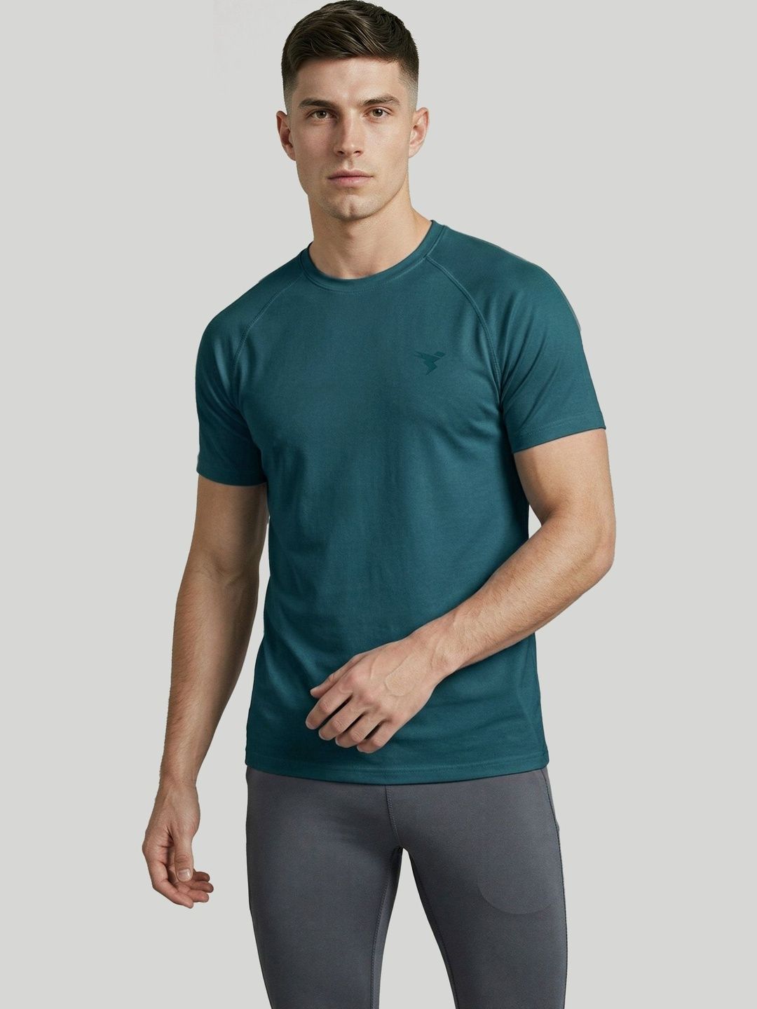 Technosport Men Brand Logo Slim Fit T-shirt