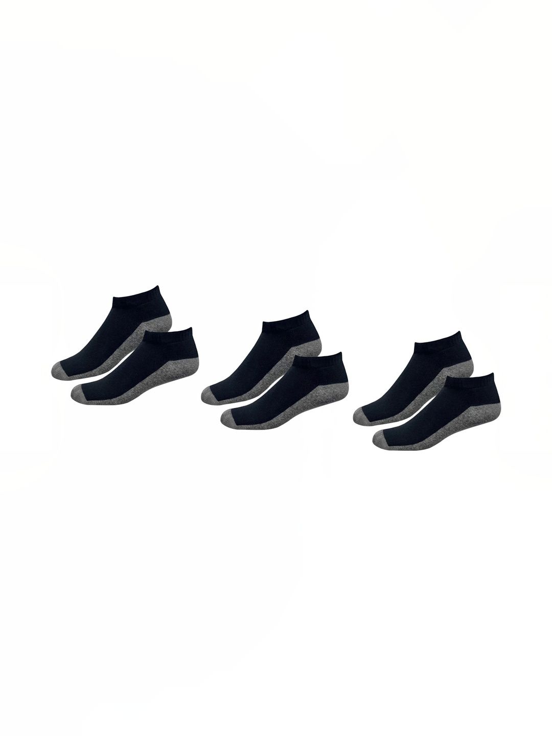 akeet trend Men Pack of 3 Cotton Assorted Colourblocked Ankle Length Socks
