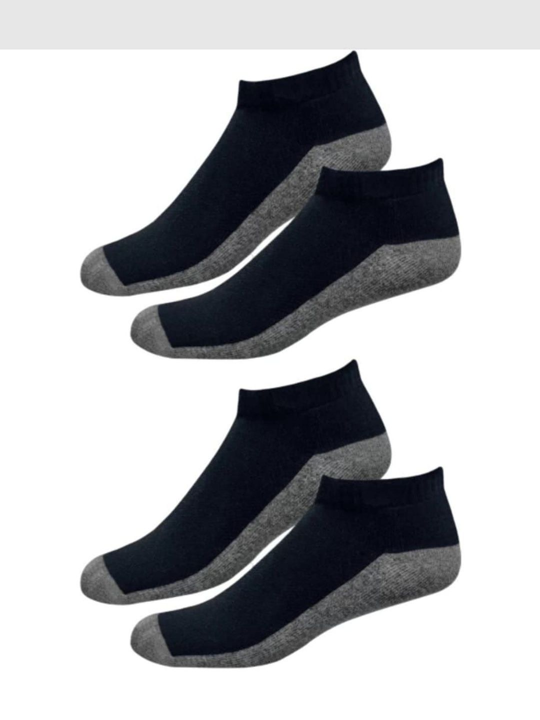 Akeeta Men Pack of 2 Cotton Assorted Colourblocked Ankle Length Socks