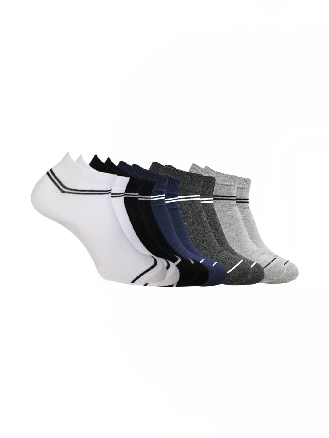 akeet trend Men Cotton Assorted Striped Ankle Length Socks