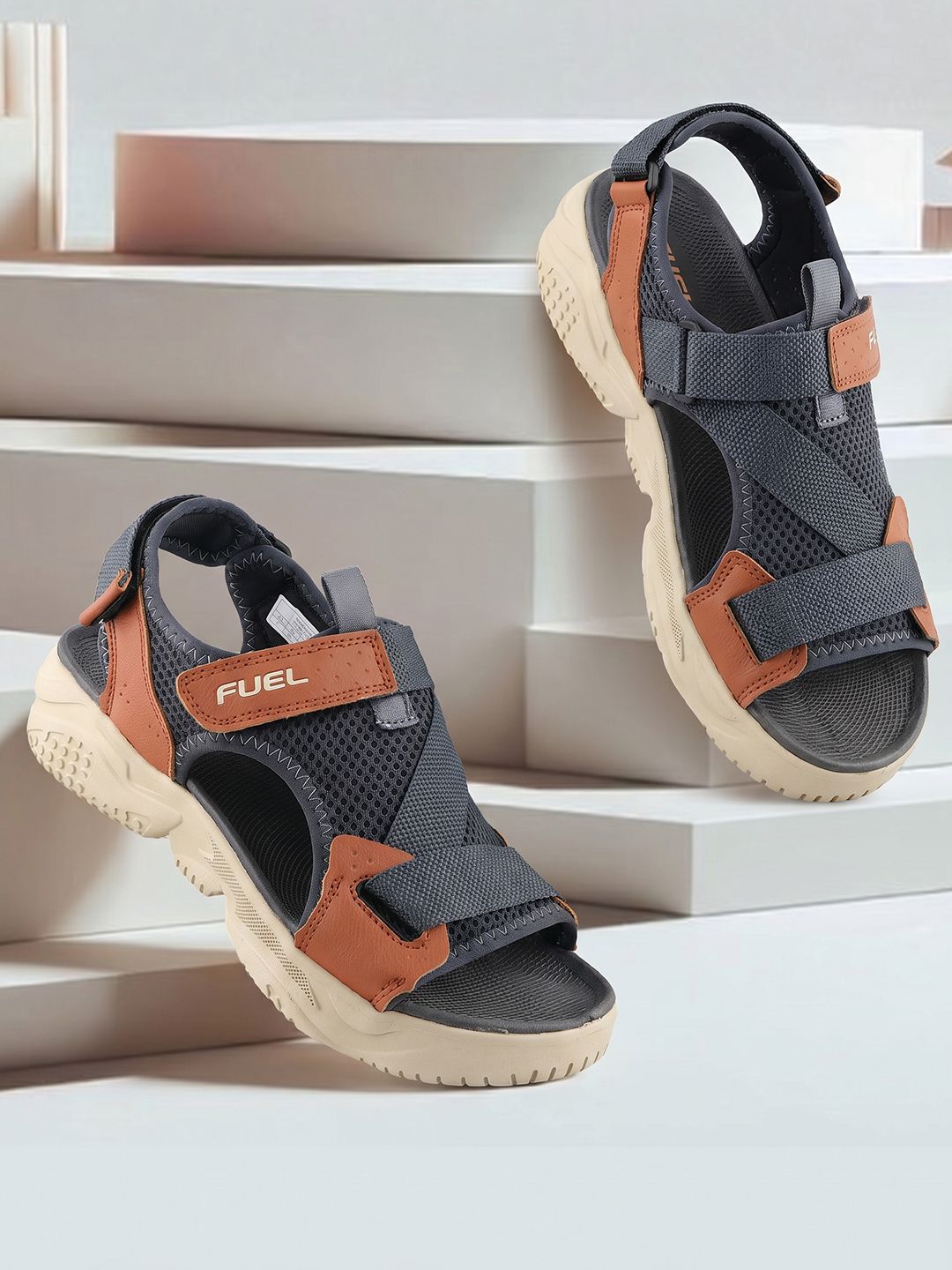 FUEL Men Textured Sports Sandals