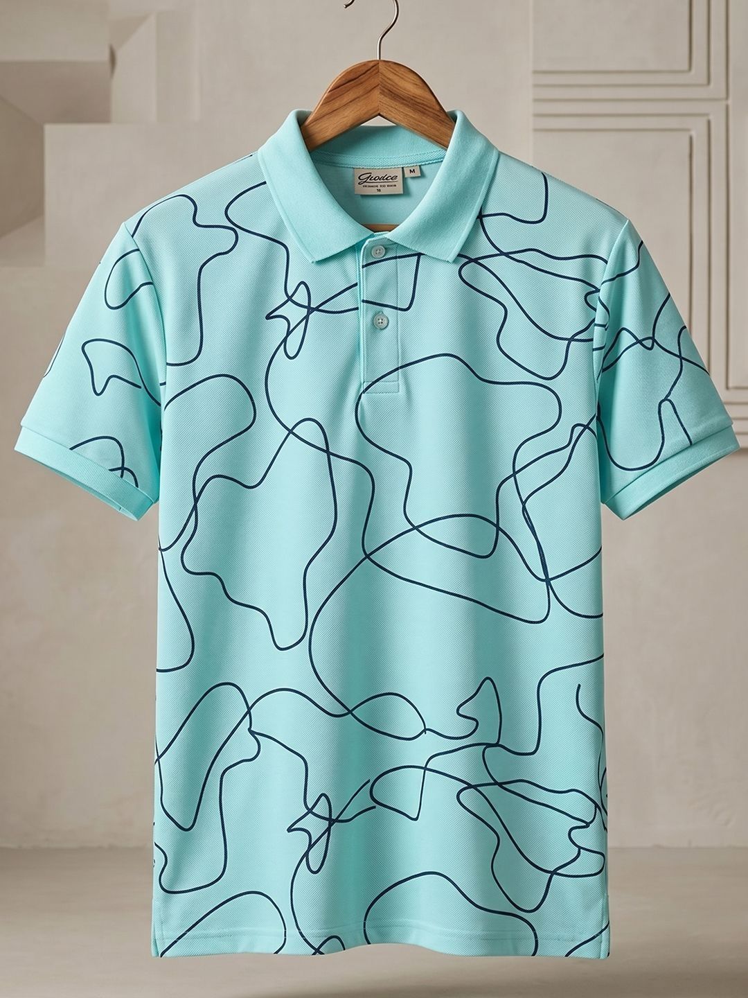 Mast & Harbour Men Printed Polo Collar T-shirt