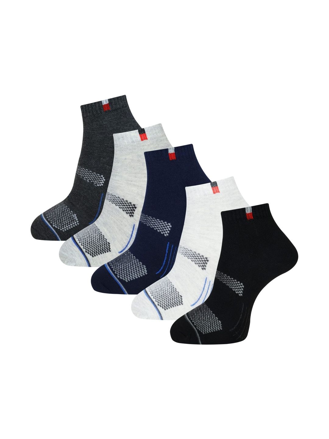 akeet trend Men Pack of 5 Cotton Assorted Patterned Ankle Length Socks