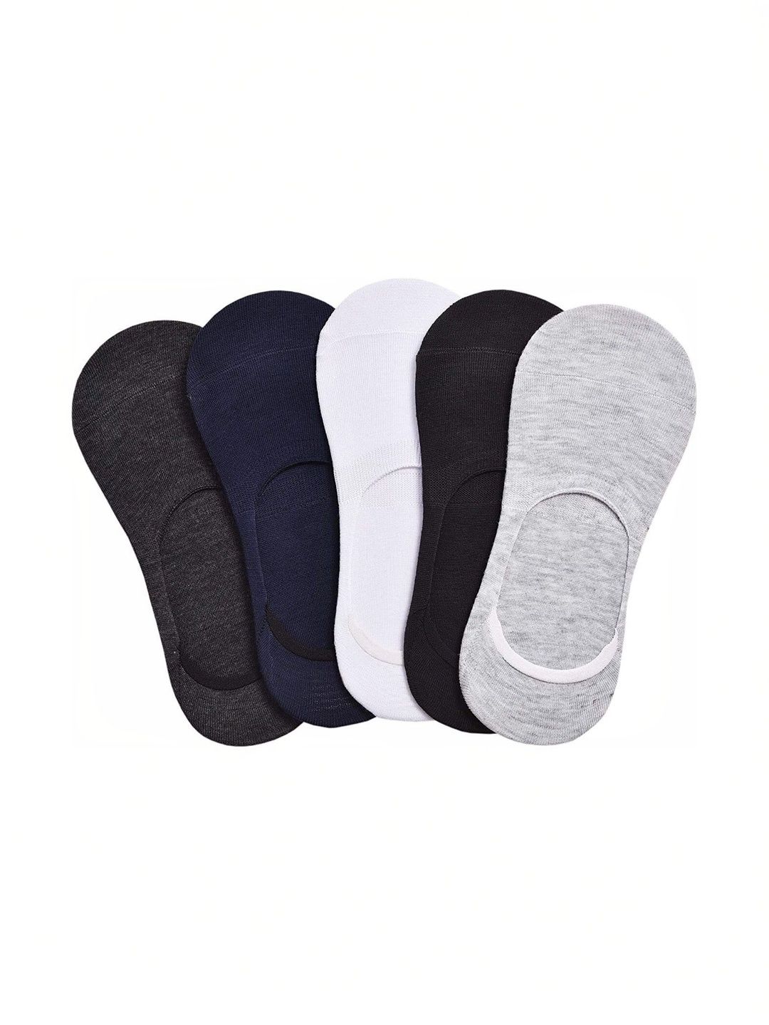 Akeeta Men Pack of 5 Cotton Assorted Shoe Liners Socks