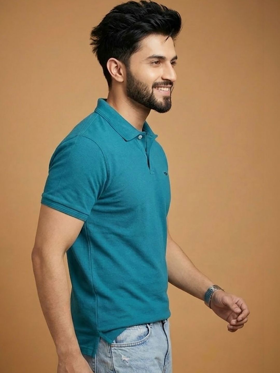 Mast & Harbour Men Polo Collar T-shirt